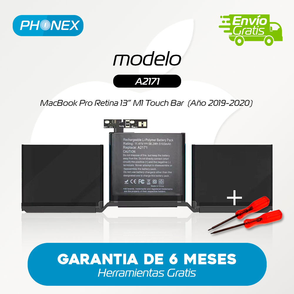 Batería para MacBook Pro Retina 13” M1 Touch Bar (Año 2019-2020) - Phonex