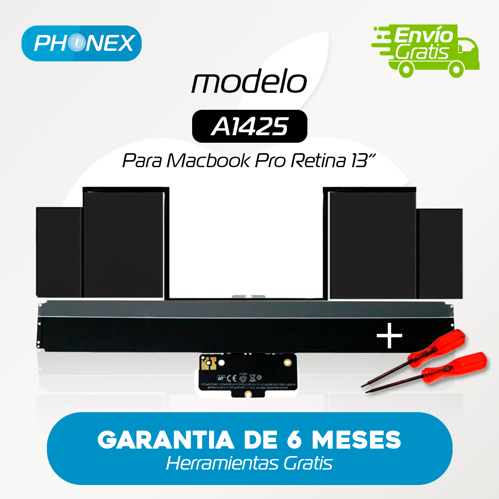 Bateria Macbook Pro Retina 13” A1425 ( Año 2012-2013) - Phonex