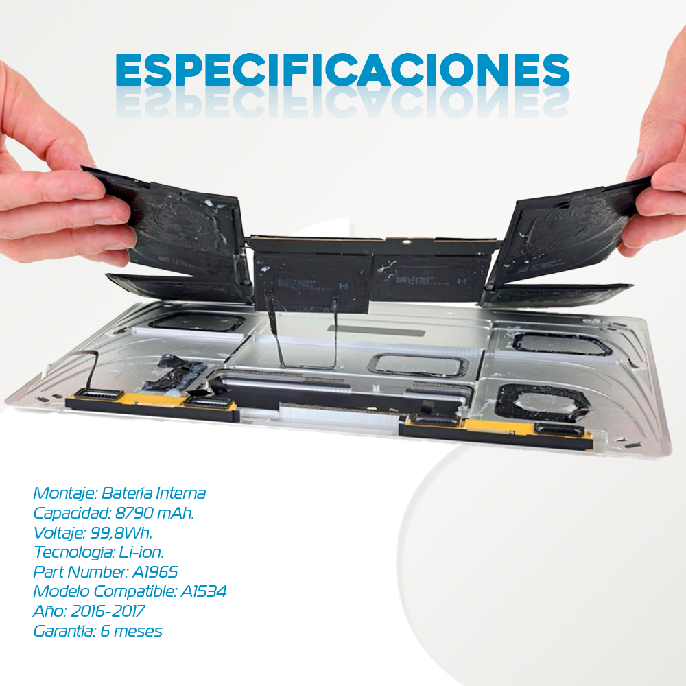 Batería para Macbook Retina 12” A1527 A1705 (Año 2015-2016-2017) - Phonex